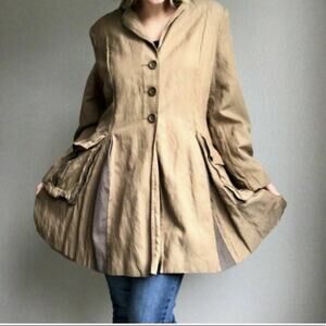 Cabi tan steamer trunk pea coat